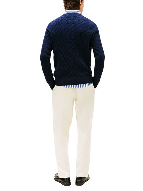 Maglioncino blu scuro in cotone bio Tommy Hilfiger | MW0MW33132DW5